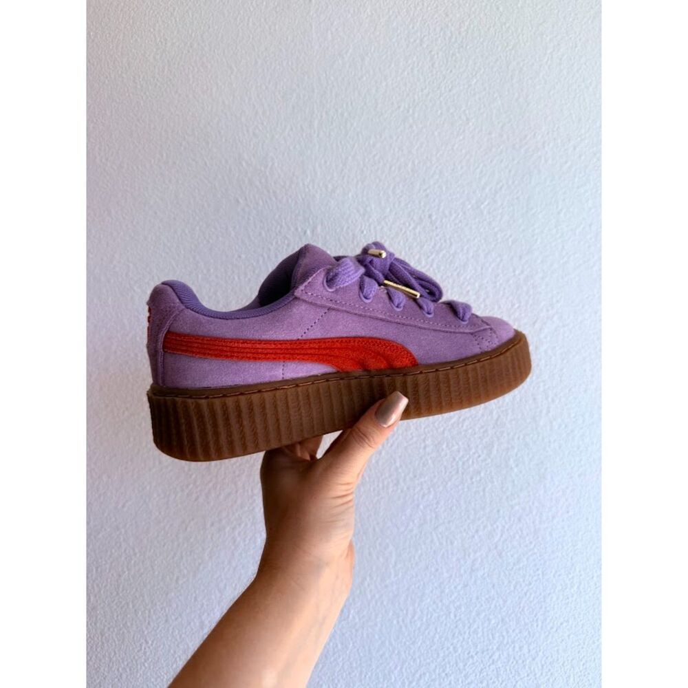 Puma x Fenty by Rihanna Creeper Phatty Lavender Purple & Cherry Red size 6 NWB - Picture 10 of 16